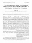 Research paper thumbnail of Two Direct Speeches in the Last Two Poems of the 'Dialogue between a Man and His Ba' (pBerlin 3024, cc. 138-140 and cc. 144-145): A Note of Translation