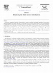 Research paper thumbnail of Financing the third sector: Introduction