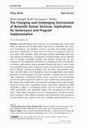 Research paper thumbnail of Policy Briefs Open Access The Changing and Challenging Environment of Nonprofit Human Services: Implications for Governance and Program Implementation