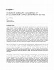 Research paper thumbnail of ON IMPACT: EMERGING CHALLENGES OF EVALUATION FOR CANADA'S NONPROFIT SECTOR