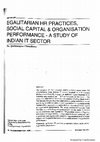 Research paper thumbnail of Egalitarian HR practices, Social Capital &Organisation Performance: A Study of  Indian IT Sector