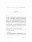 Research paper thumbnail of Local versus global statistical learning in language