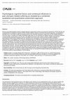 Research paper thumbnail of Psychological, cognitive factors and contextual influences in pain and pain-related suffering as revealed by a combined qualitative and quantitative assessment approach. (Short title: Predictors of pain-related suffering). PLOS ONE, 2018.