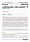 Research paper thumbnail of A Comparative Analysis of Vitamin D3 and Biofield Energy Treated Vitamin D3 in Bone Health Using MG-63 Cell Line