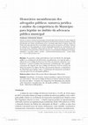 Research paper thumbnail of Honorários sucumbenciais dos advogados públicos: natureza jurídica e análise da competência do Município para legislar no âmbito da advocacia pública municipal