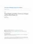 Research paper thumbnail of Jessica Eisen, "Beyond Rights and Welfare: Democracy, Dialogue, and the Animal Welfare Act" (2018) 51 U Mich JL Reform 469