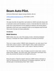 Research paper thumbnail of Beam Auto Pilot