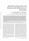 Research paper thumbnail of Alexithymia Assessment and Relations with Dimensions of Personality