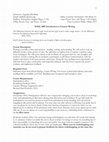 Research paper thumbnail of Syllabus: Introduction to Creative Writing