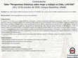 Research paper thumbnail of Convocatoria: Taller “Perspectivas históricas sobre mujeres y trabajo en Chile, s.XVI-XXI” (18 y 19 de octubre de 2018, Campus República, UNAB