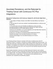 Research paper thumbnail of Ascorbate Persistence, and the Rationale for Treating Cancer with Continuous IVC Plus Integrations Rationale for Treating Cancer with Continuous 10g/day IVC, with Periodic 30g/hr Bolus Injections 1