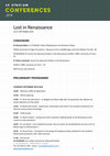 Research paper thumbnail of Lost in Renaissance - Programme.pdf