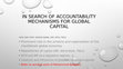 Research paper thumbnail of IN SEARCH OF ACCOUNTABILITY FOR GLOBAL CAPITAL