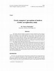 Research paper thumbnail of Greek youngsters' perceptions of modern Greeks: an exploratory study