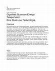 Research paper thumbnail of GigaWatt Quantum Energy Teleportation Eine Dual-Use-Technologie..docx