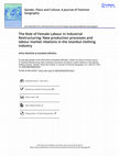 Research paper thumbnail of The Role of Female Labour in Industrial Restructuring: New production processes and labour market relations in the Istanbul clothing industry