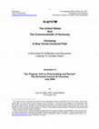 Research paper thumbnail of The United States And The Commonwealth of Kentucky Choosing A New Christ-Centered Path A Document for Edification and Discussion Leading To Christian Action The Program Unit on Peacemaking and Racism 1 The Kentucky Council of Churches July 2006