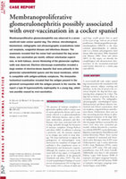 Research paper thumbnail of Membranoproliferative glomerulonephritis possibly associated with over-vaccination in a cocker spaniel