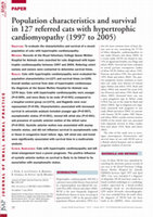 Research paper thumbnail of Population characteristics and survival in 127 referred cat with HCM (1997 - 2005)