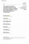 Research paper thumbnail of The impact of national standardized literacy and numeracy testing on children and teaching staff in remote Australian Indigenous communities