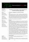 Research paper thumbnail of Evaluation of insecticides in the management of fruit flies infesting ridge gourd