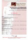 Research paper thumbnail of SCUOLA DI ALTA FORMAZIONE IN STUDI STORICO-RELIGIOSI (2019)