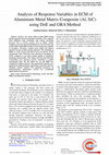 Research paper thumbnail of Electro-chemical machining of MMCs (Metal Matrix Composites)