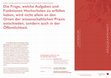 Research paper thumbnail of Flyer: From the academic ivory tower to the Studium Generale: Function, task and status of universities and university lecturers in public space