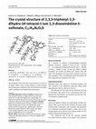 Research paper thumbnail of The crystal structure of 2,3,5-triphenyl-2,3-dihydro-1H-tetrazol-1-ium 2,3-dioxoindoline-5-sulfonate, C27H19N5O5S