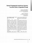 Research paper thumbnail of Siyasal Propaganda Araçlarının Seçmen Tercihine Etkisi: Zonguldak Örneği The Effect Of Political Propaganda Tools On Elector’s Preference: The Sample Of Zonguldak