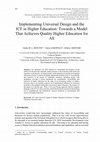 Research paper thumbnail of Implementing Universal Design and the ICF in Higher Education: Towards a Model That Achieves Quality Higher Education for All