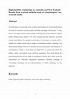 Research paper thumbnail of Digital public criminology in Australia and New Zealand: Results from a mixed methods study of criminologists' use of social media