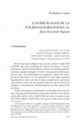 Research paper thumbnail of 2018 JFS%ideólogos tolerancia I - Verbo.pdf