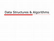 Research paper thumbnail of Data Structures & Algorithms