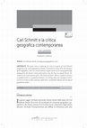 Research paper thumbnail of Carl Schmitt e la critica geografica contemporanea