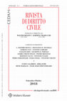 Research paper thumbnail of Il concordato preventivo, tra legge del concorso e legge del contratto. Concordati di riorganizzazione e status socii_Riv. dir. civ. 2018, 5, p. 1299