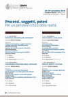 Research paper thumbnail of Convegno Processi Soggetti Poteri Firenze 29 30 novembre 2018