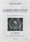 Research paper thumbnail of La salubrità dell'aria di Tivoli, di Tommaso Neri, 1622