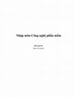 Research paper thumbnail of Nhập môn Công nghệ phần mềm Biên tập bởi