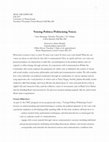 Research paper thumbnail of Voicing Politics/Politicizing Voices Syllabus MUSC 048/GSWS 048