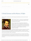 Research paper thumbnail of Colonial Literature and the Mystery of Ophir.pdf