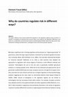 Research paper thumbnail of Clement Tracol (MSc) Why do countries regulate risk in different ways?