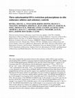 Research paper thumbnail of Three mitochondrial DNA restriction polymorphisms in elite endurance athletes and sedentary controls