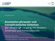 Research paper thumbnail of Annotation phrasaler und transphrastischer Einheiten: der schwierige Umgang mit Mustern, Schemata und Konstruktionen (Paderborn, 30.11.2018)