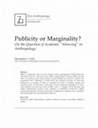 Research paper thumbnail of Publicity or Marginality? On the Question of Academic "Silencing" in Anthropology