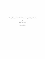 Research paper thumbnail of Change Management for Survival: Becoming an Adaptive Leader