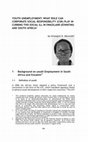 Research paper thumbnail of YOUTH UNEMPLOYMENT: WHAT ROLE CAN CORPORATE SOCIAL RESPONSIBILITY (CSR) PLAY IN CURBING THIS SOCIAL ILL IN SWAZILAND (ESWATINI) AND SOUTH AFRICA? 1 Background on youth Employment in South Africa and Eswatini 1