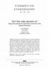 Research paper thumbnail of Don't they really represent us? Being both activists and researchers at the time of the ‘Spanish Revolution’