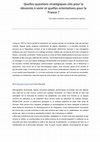 Research paper thumbnail of Quelles questions stratégiques clés pour la décennie à venir et quelles orientations pour la France