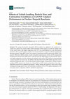 Research paper thumbnail of Effects of Cobalt Loading, Particle Size, and Calcination Condition on Co/CNT Catalyst Performance in Fischer-Tropsch Reactions